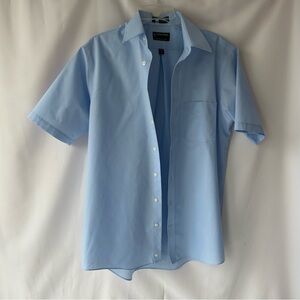Men's Stafford Light Blue Short Sleeve Dress Shirt